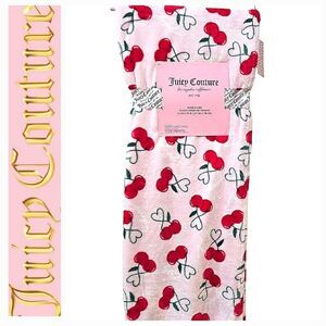 Juicy Couture Home Heart Cherries Oversized Plush Throw Blanket